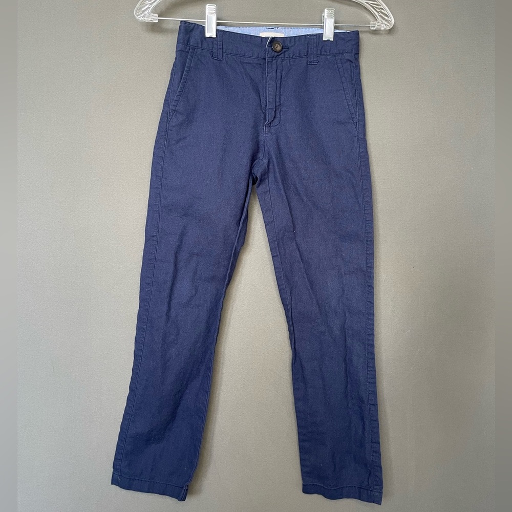 Gymboree Prep Fit navy blue boys (8) pants - linen - perfect condition